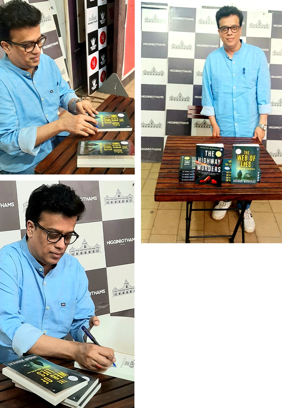 Book Signing of The Web of Lies at Higginbothams, Bengaluru